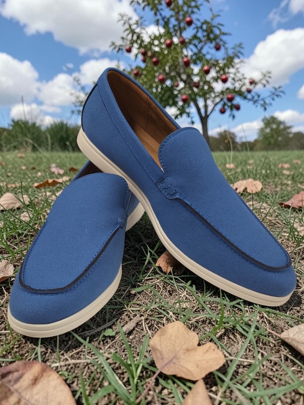 AMALI MENS ROYAL BLUE CASUAL SLIP ON LOAFER. DENIZ 11D.
